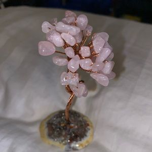 Genuine Rose Quartz Crystal Tree